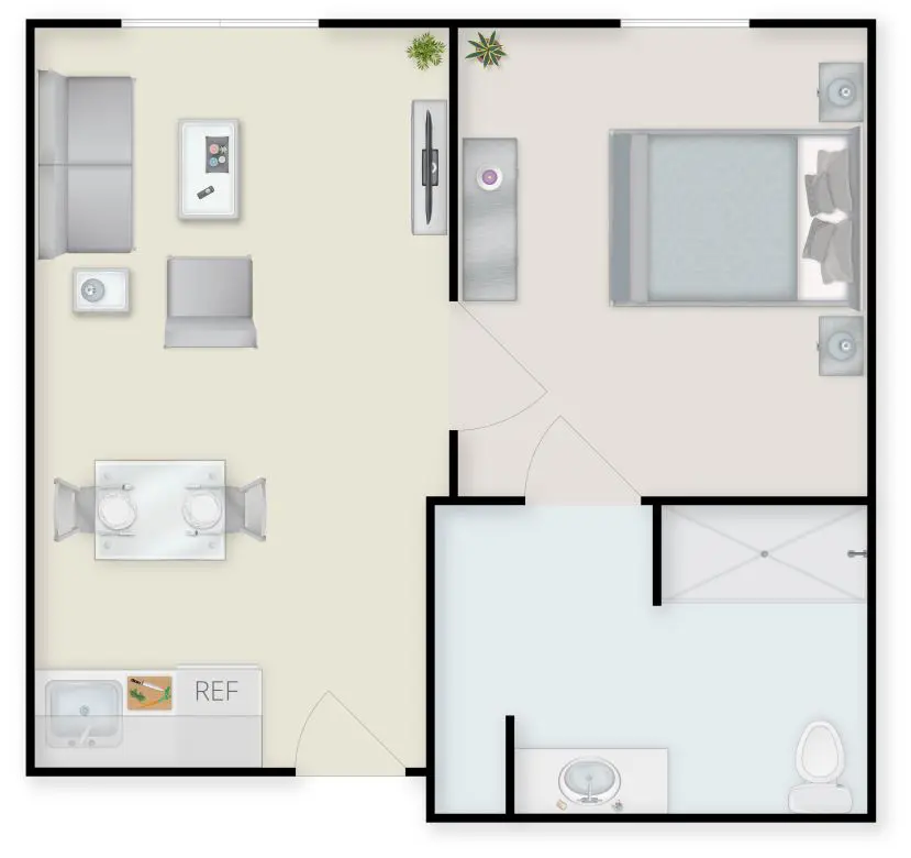 Charter Senior Living of Paris One-Bedroom Floor Plans